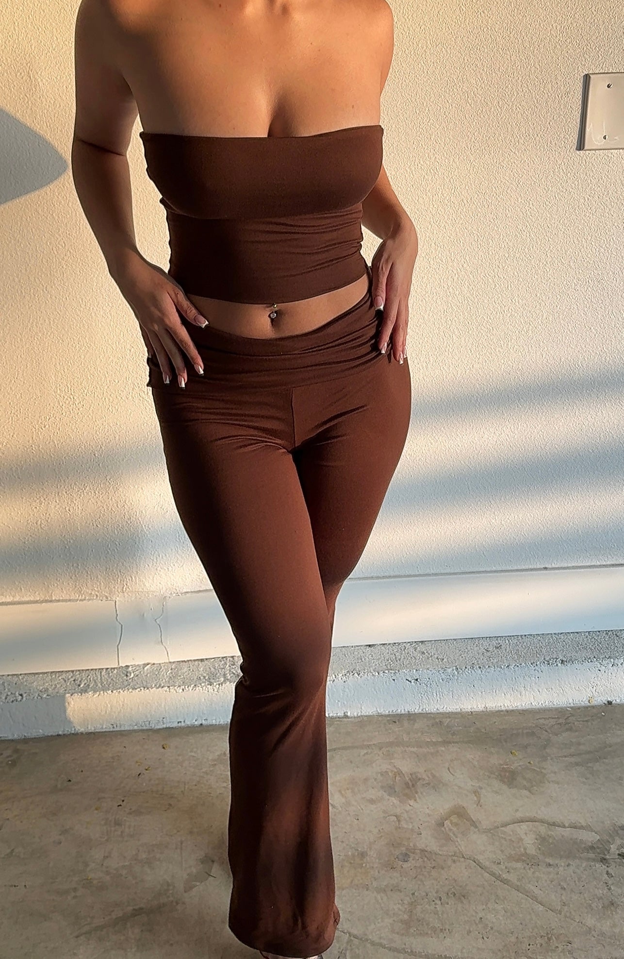 tube top set “chocolate” petite style