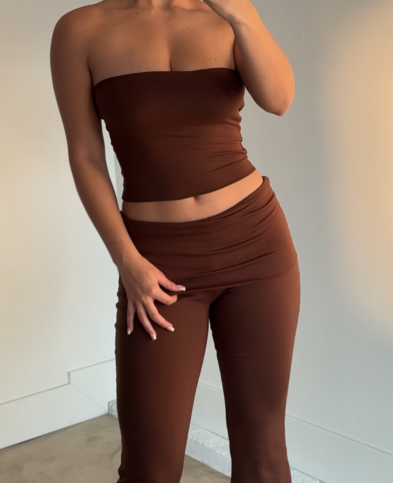 tube top set “chocolate” petite style