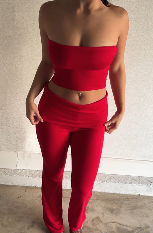 tube top set “red” petite style